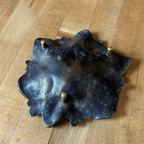 Antique Distressed Brass Trinket Dish - Picture 4 of 5